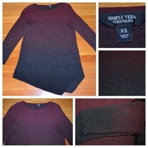 Women’s Vera Wang Simply Vera asymmetric sweater, size XS